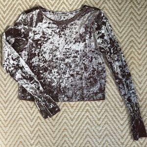 Zara W & B collection wrinkled crop top